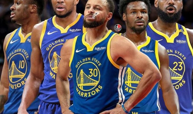 开云登录入口-抽象，美媒恶搞勇士下赛季阵容：库里+字母哥兄弟+詹姆斯父子