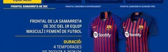 巴萨会员大会通过新赞助协议 声田将冠名诺坎普